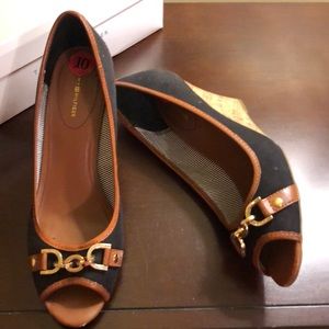Tommy Hilfiger Black/Brown wedge